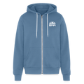 BHA Logo - White Logo - Lightweight Unisex Full Zip Hoodie - steel blue